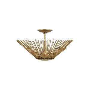Lámpara de Techo Moderna de Metal con Diseño de Rayos de Sol en Latón |   Iluminación Atractiva para el Vestíbulo del Hotel y Áreas Decorativas Destacadas - Product Image 1