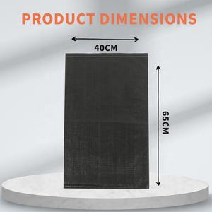 Sacos de Arena Resistentes de 40cm*65cm para 25kg, Sacos de Arena Vacíos de Polipropileno Tejido Negro con Protección UV - Product Image 2