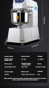 Hot Sale 20L 50L Heavy Duty Electric Bakery Cake Bread Dough Double Speed Spiral Mixer For Hotels Bakery Baking Food Factory - Product Image 4