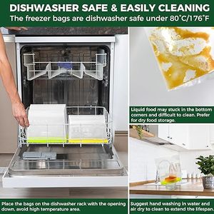 Huamaohengchun Pack ReusableFree Leakproof Food Storage Bags, Silicone Free Containers for Meal Prep, Fridge KitchenOrganization - Product Image 5