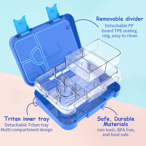 Boîte à lunch portable légère et étanche sans BPA avec logo personnalisé pour les enfants à l'école - Product Image 2