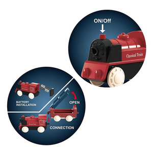 Weihnachtliches Elektrisches DIY-Eisenbahnset mit Brücke, Bäumen und Schneemann für Kinder, Feiertags-Rollenspiel - Product Image 3