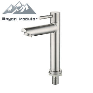 เวยอนก๊อกน้ำอ่างล้างหน้าสแตนเลสขัดเงา ด้ามจับเดี่ยว ปราศจากสารตะกั่ว ได้รับการรับรองมาตรฐาน CE CUPC รุ่น WM WF501 - Product Image 4