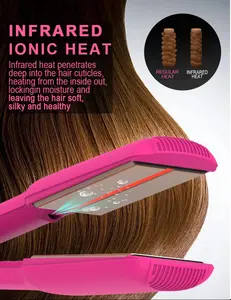 Profession eller MCH planchas de cabello Infrarot salon <span class=keywords><strong>Hair</strong></span> Private Label 480F Nano Titanium Glätte isen Haar glätter - Product Image 4