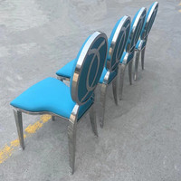 Chaise de salle à manger en acier inoxydable bon marché de conception spéciale chaise de mariage de luxe moderne chaises de mariage dorées 2 en 1
