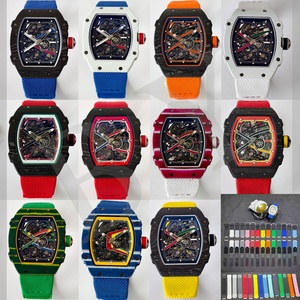Top Quality RM6702 Hollow Out Wristwatch Barrel Carbon Fiber Integrated Mechanical Movement 35g 7.8 Lightweight Sports <b>Watch</b> - Product Image 1