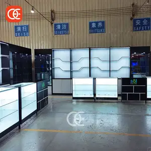 Wooden Cabinet Stands Display Glass Cabinets Dispensary Glass Display Showcase Glass Smoke Display