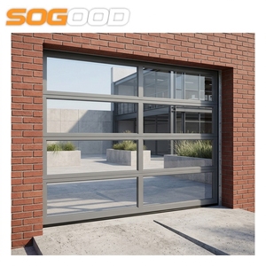 Portes <span class=keywords><strong>de</strong></span> <span class=keywords><strong>garage</strong></span> sectionnelles en verre à économie d'énergie personnalisées, motorisées et télécommandées pour maisons résidentielles - Product Image 4