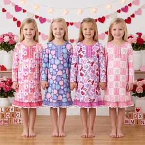 Vente en gros de combinaisons à manches longues pour bébés filles, en tricot doux, avec fermeture éclair, imprimées pour la Saint-Valentin, pour nourrissons - Product Image 6