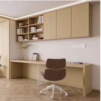 Bureau d'ordinateur mural flottant moderne avec étagères de rangement pour le bureau à domicile
