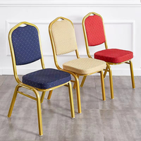 Chaises de banquet empilables modernes en métal de haute qualité, idéales pour l'extérieur, l'intérieur, le salon, les mariages et les hôtels – Vente en gros à prix abordable