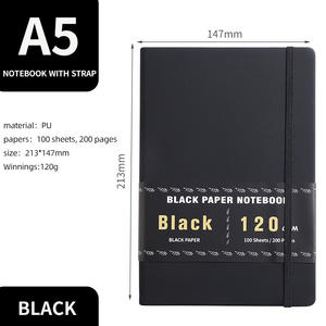 Carnet en papier noir créatif, <span class=keywords><strong>album</strong></span> de scrapbooking DIY, papier cartonné vierge, journal de dessin, pages noires, <span class=keywords><strong>album</strong></span> <span class=keywords><strong>photo</strong></span>, planificateur, livre d'artisanat, vente en gros - Product Image 2