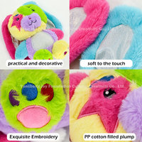 Jouets en peluche lapin à longues oreilles arc-en-ciel coloré mignon personnalisé Jouets en peluche lapin bébé Jouets pour enfants