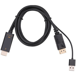 Cable Adaptador HDMI a DP de 1.8m Macho a Macho con Alimentación USB para Monitor, TV, Proyector, Pantalla - Product Image 2