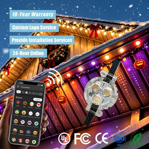 Iluminación Navideña Permanente para Exteriores, Luces LED RGBW de 30 mm con Control por Aplicación Inteligente, 12V 24V, Venta al Por Mayor de Fábrica - Product Image 1
