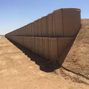 Barrera de defensa de 2,5 m de altura, protección contra inundaciones, barreras de defensa, bastiones HASCO