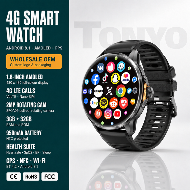 Android 4G Smart Watch With WhatsApp YouTube Facebook Instagram Play Store LTE Nano SIM Tray Global Buyers Sourcing