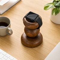 Support de bureau moderne en résine imitation bois avec dessus à fentes, support de table compact pour la décoration de la chambre, du bureau et du bureau à domicile