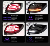 Feux arrière Peugeot 206 : Kit de modification LED avec feux de recul, feux stop et clignotants séquentiels pour voitures deux et trois volumes, 30W