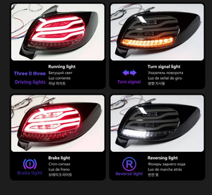 <span class=keywords><strong>Feux</strong></span> arrière Peugeot <span class=keywords><strong>206</strong></span> : Kit de modification LED avec <span class=keywords><strong>feux</strong></span> de recul, <span class=keywords><strong>feux</strong></span> stop et clignotants séquentiels pour voitures deux et trois volumes, 30W - Product Image 3