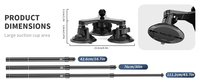 Aktualisiert Heavy Duty Twist Lock 25mm Kugel drehbare Armaturen brett halterung RAM Telefon halter Double Triple Saugnapf Basis