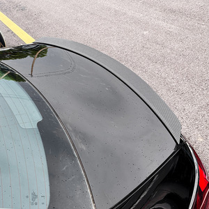 Mercedes-Benz E-Class W214 Rear Spoiler Piano <b>Black</b> Carbon Fiber Texture ABS <b>Trunk</b> Wing 2024+ - Product Image 3