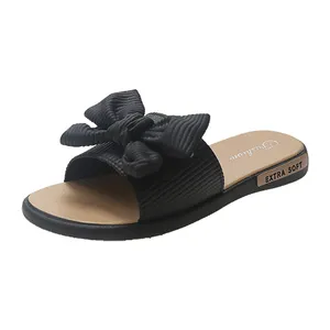 Ciabatte da donna alla moda Bowknot sandali scarpe morbide per Beach Lady scivola pantofole