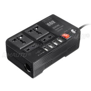 300W DC12V to AC220V Car <b>Power</b> Inverter Modified Wave Converter with 4*<b>USB</b> 4*AC <b>Socket</b> LED Display Voltage Detection - Product Image 3