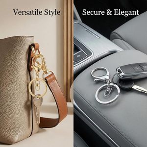 Lot de fermoirs mousquetons en métal pour porte-clés, grands fermoirs mousquetons plats, anneaux de porte-clés, clips pour sacs et porte-clés - Product Image 2