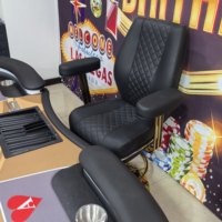 Chaise de casino ergonomique de qualité supérieure, confort ultime, siège à motif diamant, repose-pieds, outil pour salle de paris à haute tension