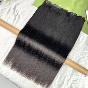Extensiones de Cabello Humano Natural de 12A con Clip, Cabello Virgen Indio, Trama de PU, 7 Piezas/Juego, Extensiones de Cabello Sin Procesar - Product Image 6