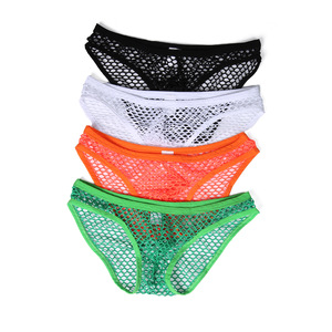 Culotte sexy transparente grande taille basse pour hommes slip en maille respirante pour la tentation sous-vêtements confortables - Product Image 6