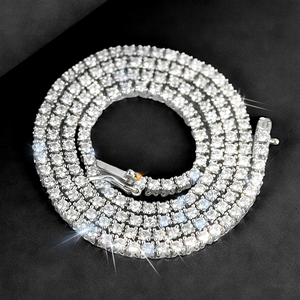 เครื่องประดับคิริน GIA IGI ผ่านการทดสอบ ฮิปฮอป มอยส์ซาไนต์ เงินแท้ 925 สร้อยเทนนิสมอยส์ซาไนต์ VVS ขนาด 2.7 มม. 3 มม. 4 มม. 5 มม. สร้อยคอโมอิสซาไนต์ - Product Image 4