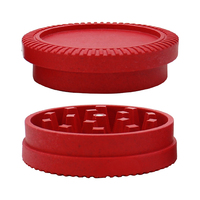 Moulin à herbes et épices manuel portable en plastique biodégradable de 63 mm, 2 pièces, avec logo personnalisé, écologique, 56,5 g, pour tabac – Vente en gros
