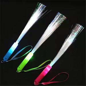 แท่งไฟเบอร์ออปติกเรืองแสง LED ขายดี สีสันสดใส พร้อมปุ่มสวิตช์  3 รูปแบบการกระพริบ สำหรับงานปาร์ตี้และตกแต่งปีใหม่ - Product Image 2