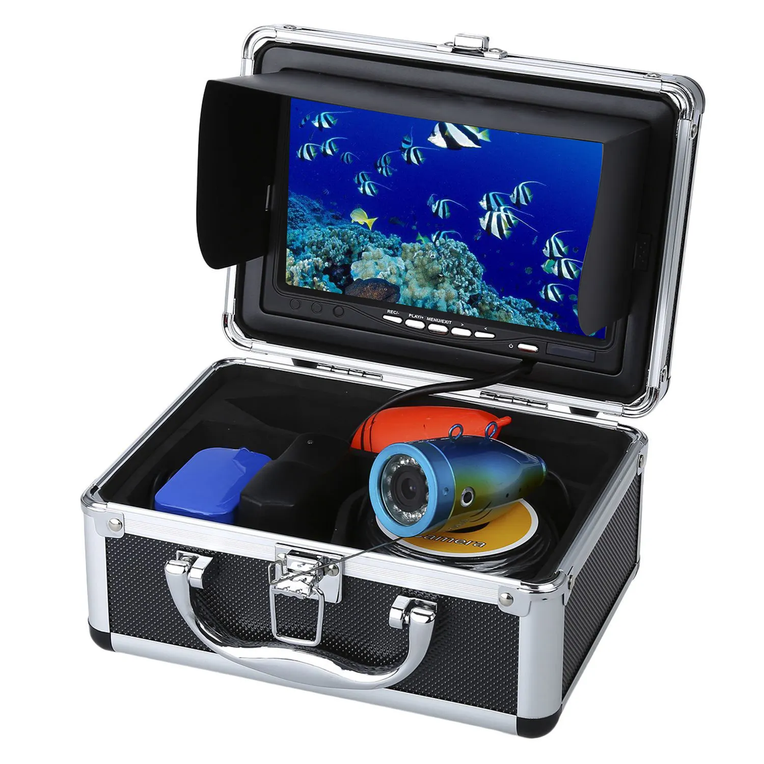 Chất Lượng Cao Fish Finder 7 "TFT LCD HD 1000TV 15M Dưới Nước Câu Cá Hệ Thống Camera Kit Với 12 Cái Trắng Đèn LED