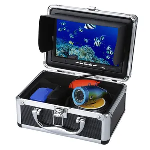 Kit Sistem Kamera Memancing Bawah Air, Alat Pencari Ikan 7 "TFT LCD HD 1000TV 15M dengan 12 Buah Lampu LED Putih