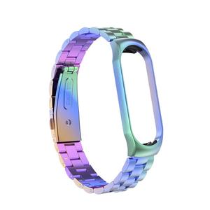 De Metal <span class=keywords><strong>Correa</strong></span> <span class=keywords><strong>para</strong></span> Xiaomi <span class=keywords><strong>Mi</strong></span> banda <span class=keywords><strong>5</strong></span> 4 3 inoxidable Pulseira curva pulsera Opaska Miband gota de Xiomi pulsera Accesorios - Product Image 1