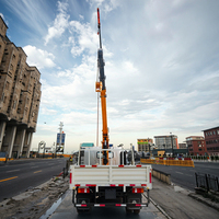 JIUBANG grue multifonctionnelle montée sur camion 4T levage maximal moteur de rotation à 360 degrés adapté à la construction massive