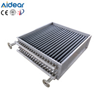 Aidear Échangeur de chaleur à tubes à ailettes en acier inoxydable personnalisé Usine de fabrication de réchauffeurs de vapeur en aluminium Plaque de pompe de refroidissement agricole