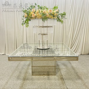 Meubles <span class=keywords><strong>de</strong></span> mariage bon marché, table <span class=keywords><strong>de</strong></span> mariage carrée en verre argenté pour <span class=keywords><strong>location</strong></span> d'événements - Product Image 3