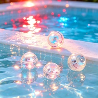 Boule LED Lumineuse Vibrante Étanche à Double Flash, Perles Clignotantes Rouge et Bleu pour Décoration de Noël, Jouet Semi-Fini