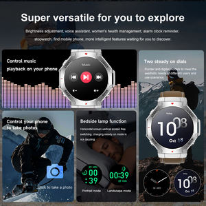 Montre connectée de sport pour homme TR3 MAX 2025, étanche, avec lampe torche, appels Bluetooth, moniteur de fréquence cardiaque, d'oxygène sanguin, de sommeil et boussole - Product Image 6