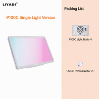 Lumière d'appoint Liadi P100c légère et pleine couleur pour photographie extérieure, éclairage vidéo 100W pour photographie et diffusion en direct, compact et doux