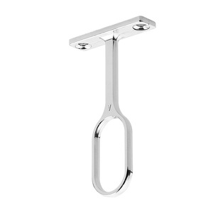 Inverted Flange Seat Zinc Alloy 15x30mm Clothes Rod Support <b>Wardrobe</b> Hardware - Product Image 3