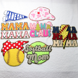 Fashionable Twill Fabric Iron-On Patches Embroidered Chenille <b>Sew</b>-On & Stick-On for Game Day Western Style for Jackets - Product Image 5