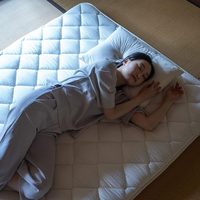 Surmatelas Futon Japonais 140X200 Cm, Fabriqué au Japon, Pliable, Sommeil Traditionnel, Lit au Sol, Tapis Tatami, Topper Coton