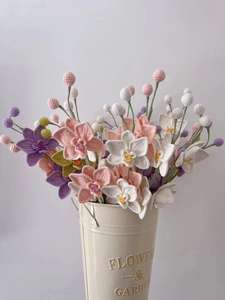 Tianjin SY – 1 pièce <span class=keywords><strong>de</strong></span> pétales appliqués <span class=keywords><strong>de</strong></span> fleurs tricotés pour vêtements, <span class=keywords><strong>bricolage</strong></span>, pince à cheveux pour enfants, couture, patchs <span class=keywords><strong>de</strong></span> mariage, artisanat fait à la main - Product Image 5