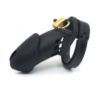 ซิลิโคนชายพรหมจรรย์ล็อคกรงอวัยวะเพศชายผู้ชายdildoดิ๊กล็อคของเล่นทางเพศพลาสติกกรงd ildoล็อคได้ - Product Image 3