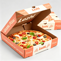 Muestras Gratis, Cajas de Cartón Corrugado para Pizza de 12 Pulgadas, Cajas Rígidas de Kraft, Impresión Personalizable, Caja para Pizza de Diferentes Tamaños para Alimentos